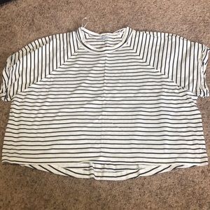 White Birch black and white stripped top